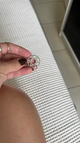 Pingente fe e estrela de Davi