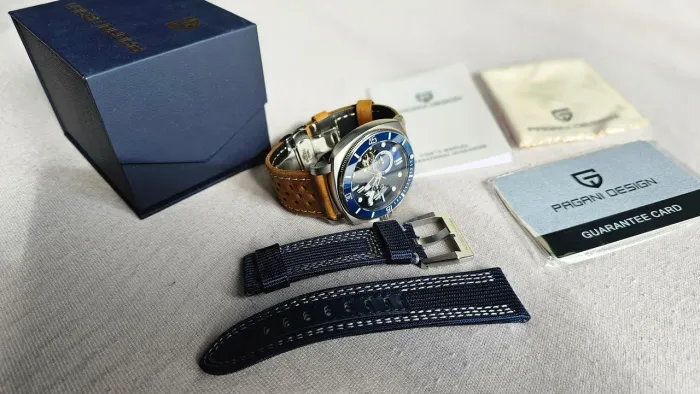 Relógio PD1736 Automático Calibre Seiko NH39 Safira e Cerâmica c/ 2 Pulseiras