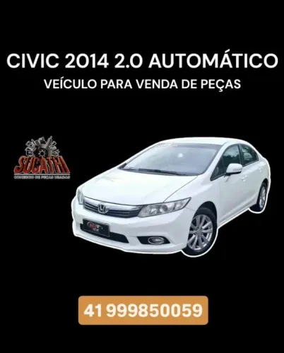 Sucata Venda de Peças Honda Civic 2012 2013 2014 2.0 Aut
