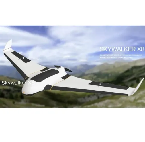 VANT Skywalker X8 Autônomo 3h | 2700ha/voo | Futaba | Paraquedas | Telemetria