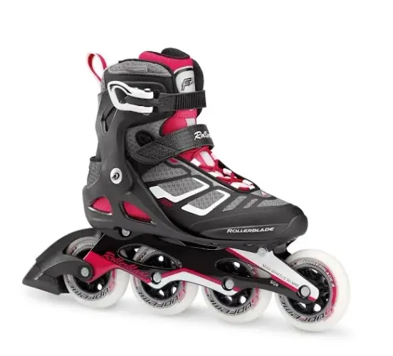Patins Rollerblade Macroblade 90. Cor: Preto/Vermelho. Tam: 42