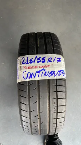 Pneu Continental 215/55 R17 meia vida 