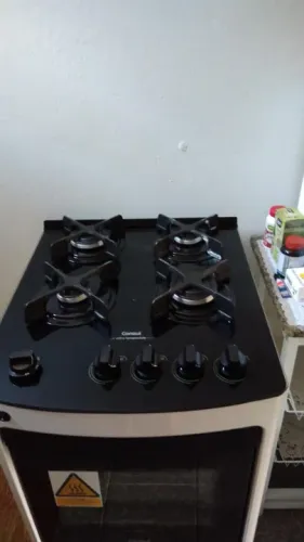 Fogão Consul 4 Bocas com mesa de vidro branco bivolt - CFO4VAB