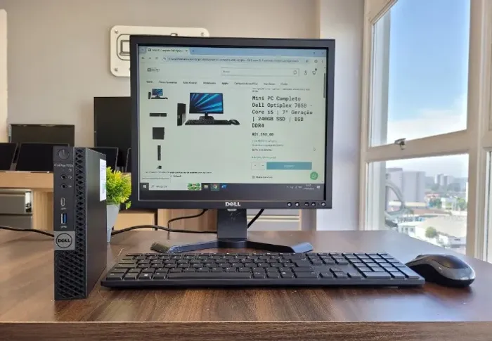 Mini PC Completo Dell Optiplex 7050 - Core i5 | 7ª Geração | 240GB SSD | 8GB DDR4