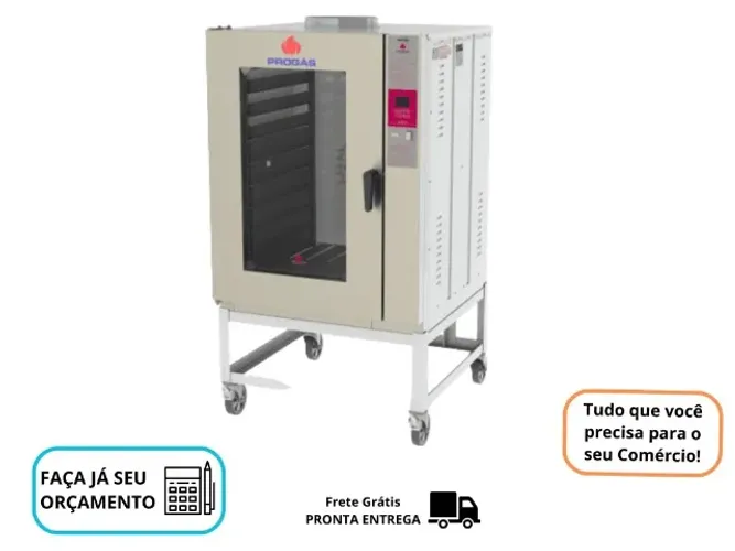 Forno Turbo 10 Esteiras Elétrico Progas Monofásico 