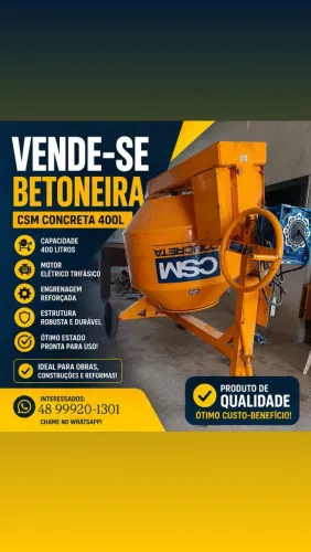Vendo betoneira nova