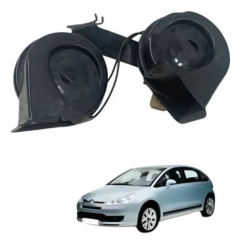 Buzina Dupla Caracol Citroen C4 Pallas 2008 2009 2010 2011