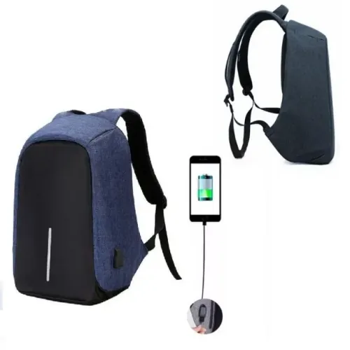 Mochila Anti Furto Roubo Com Cabo Usb Para Notebook 