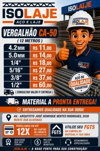 Vergalhão aço