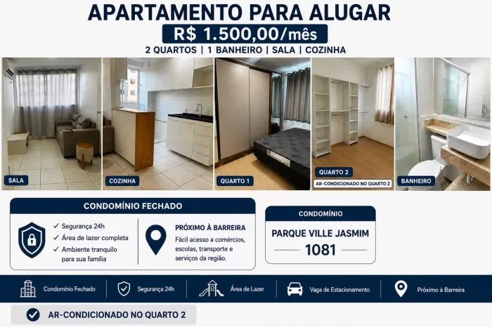 Alugo apartamento semi mobiliado 