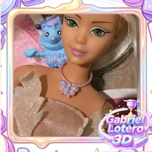 Colar para a boneca Elina Fada do Campo do filme Barbie Fairytopia - impressão 3D