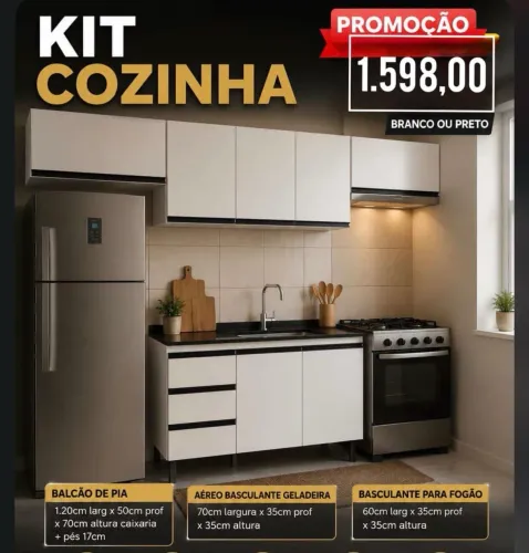Kit cozinha 100% MDF / NOVO / Entregamos