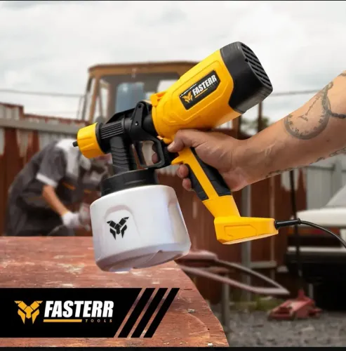 Pistola De Pintura Elétrica 1,4l 550w Fasterr Fst054 Cor Amarelo 220v