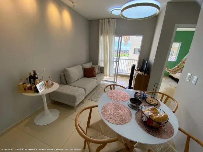 Apartamento para Locação em Fortaleza, Mondubim, 2 dormitórios, 1 suíte, 2 banheiros, 1 va