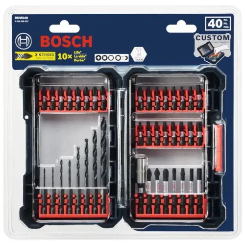 Bosch conjunto de 40 BITS E BROCAS resistente a IMPACTO - NOVO.