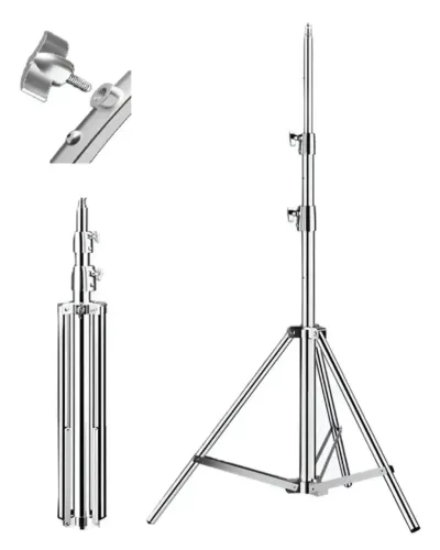 TRIPÉ DE ILUMINAÇÃO GREIKA 2MTS- AÇO PROFISSIONAL
