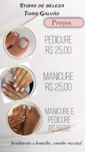 Manicure e pedicure a domicílio 