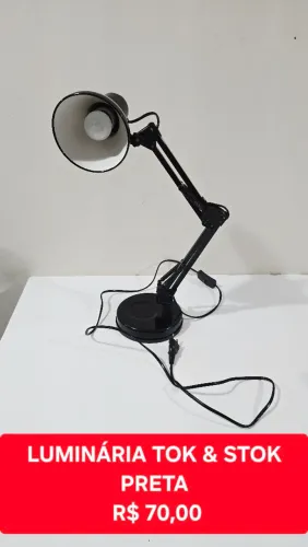 Luminária Tok & Stok Preta