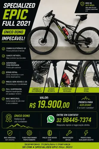 Bike Specialized Epic Full 2021 Impecável