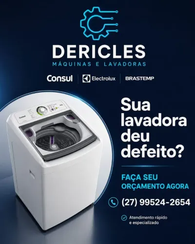 Dericles - ASSISTÊNCIA TÉCNICA DE MAQUINAS DE LAVAR E TANQUINHO