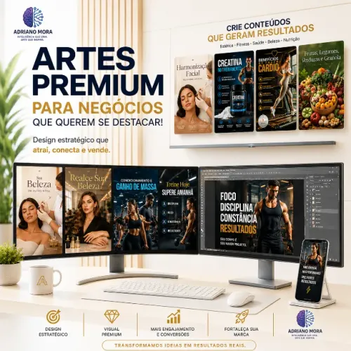 Criação de Artes Premium para Empresas - Instagram, Facebook, Mídias e E-commerce