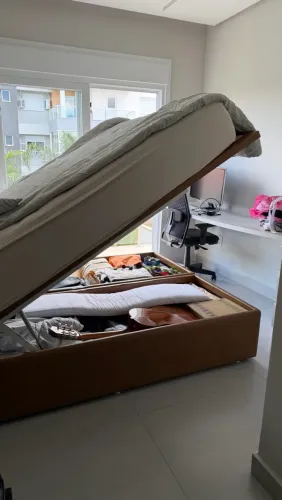 Cama Baú com courino + colchão