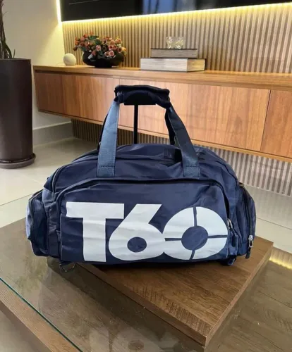 bolsa mala viagem t60 academia cinza, preta e azul marinho novas
