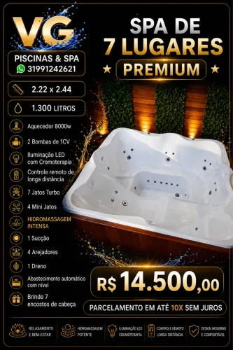 Spa de 7 lugares premium completo