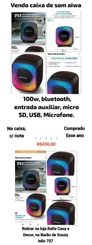 Caixa de som aiwa
