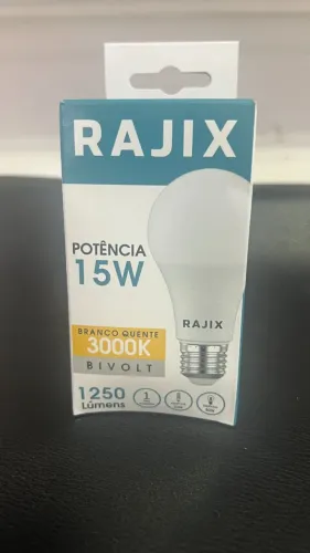 Lâmpada Led 15W 3000k Rajix Amarela (Luz quente)