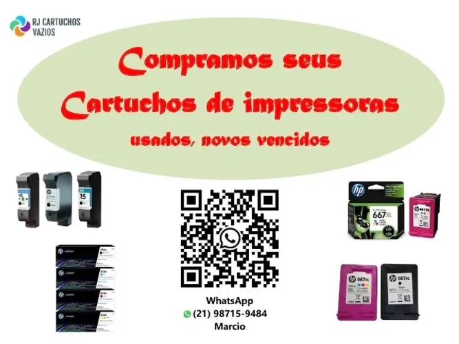 Cartuchos e toners de impressoras vazios, novos vencidos