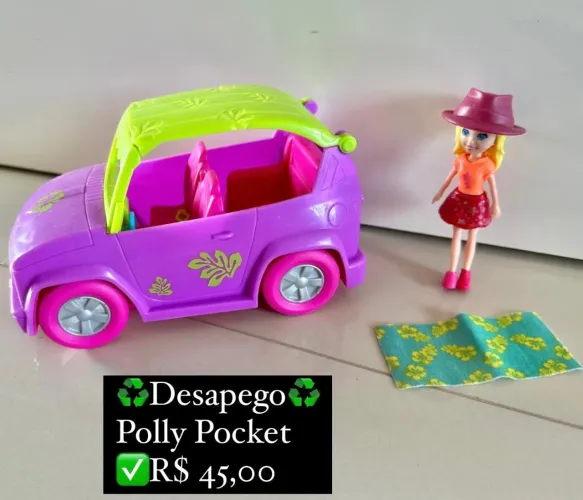 Polly pocket carro de praia