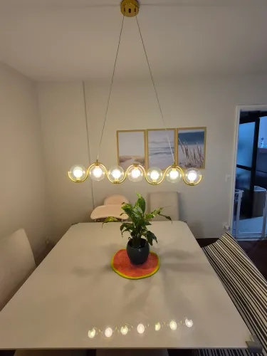 Lustre pendente bolhas lampadas led