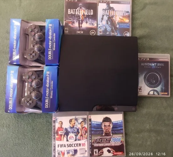 PS3 DESBLOQUEADO CFW 500GB + 2 Controles + 10 Jogos