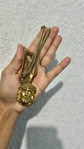 Cordão de prata banhado a ouro