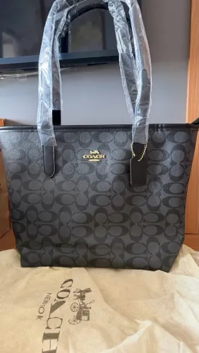 Mala / Bolsa Feminina Estruturada Monograma Preto - Nova com Dust Bag