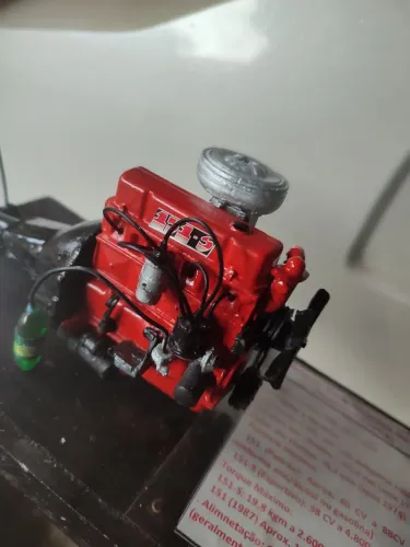 Miniatura motor Opala Caravan 4 cilindros