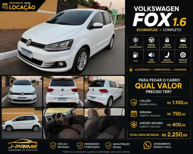 VOLKSWAGEN FOX 1.6 ECONOFLEX - DISPONÍVEL PARA LOCAÇÃO