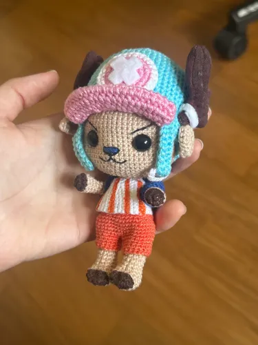 Tony Tony Chopper detalhado feito em crochê