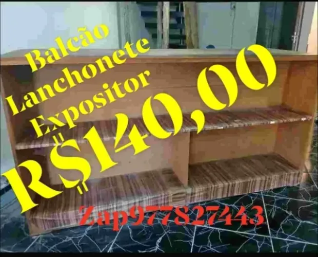 Balcão de lanchonete bar expositor