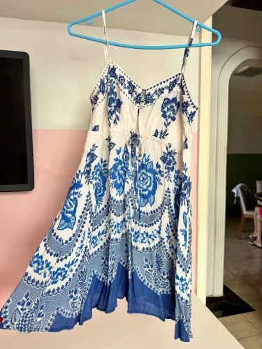 Vestido curto farm - Azul