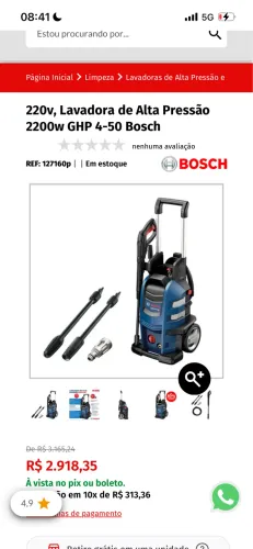 Lavadora Bosch GHP 4-50 Alta Pressão 