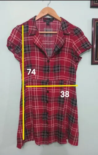 Vestido xadrez Forever 21 P
