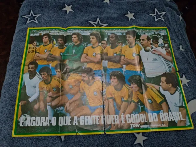 Poster antigo da seleção brasileira 