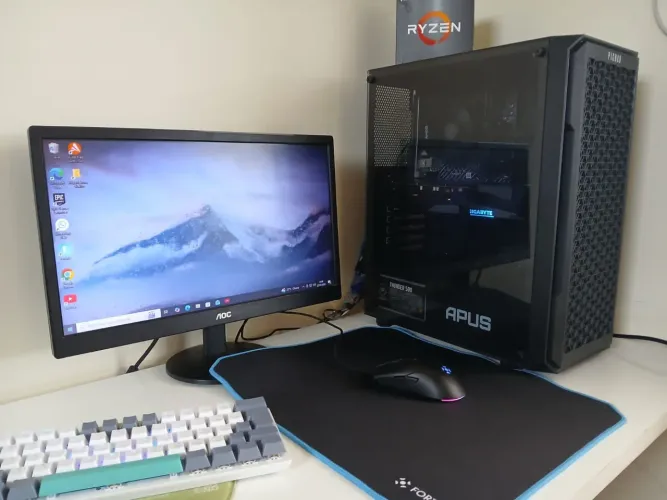 KIT PC GAMER PICHAU ABBADON, AMD RYZEN 555000, RADEON RX 7600, 16 GB, DDR4 480 GB