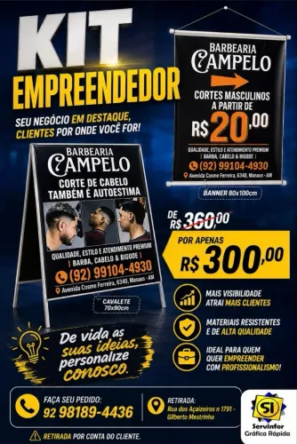 Kit Empreendedor Banner + Cavalete