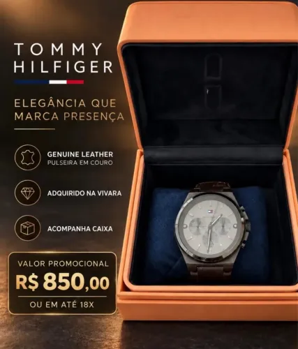 Relógio Tommy Hilfiger- Genuine leather