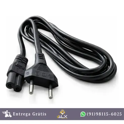 Cabo de Força de Energia Tipo 8 - 1,5m *ENTREGA GRÁTIS*