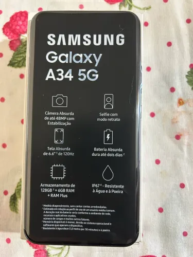 Celular Samsung Galaxy A34 5G 128gb - Somente á-vista, valor negociável
