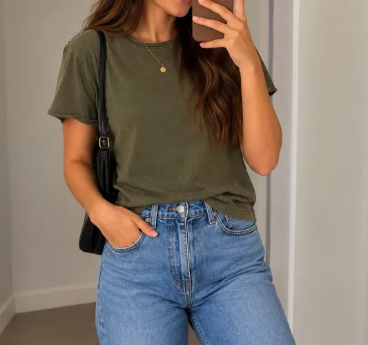 Blusa Zara Verde Militar Feminina